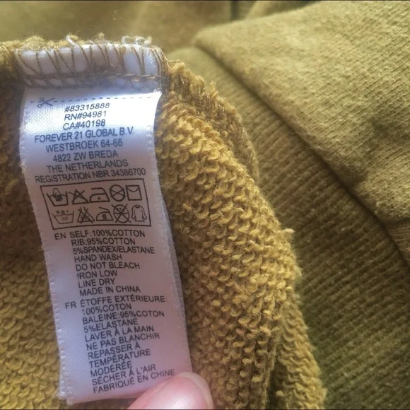 Forever 21 Olive Green Crop Top Sweater - Picture 4 of 5